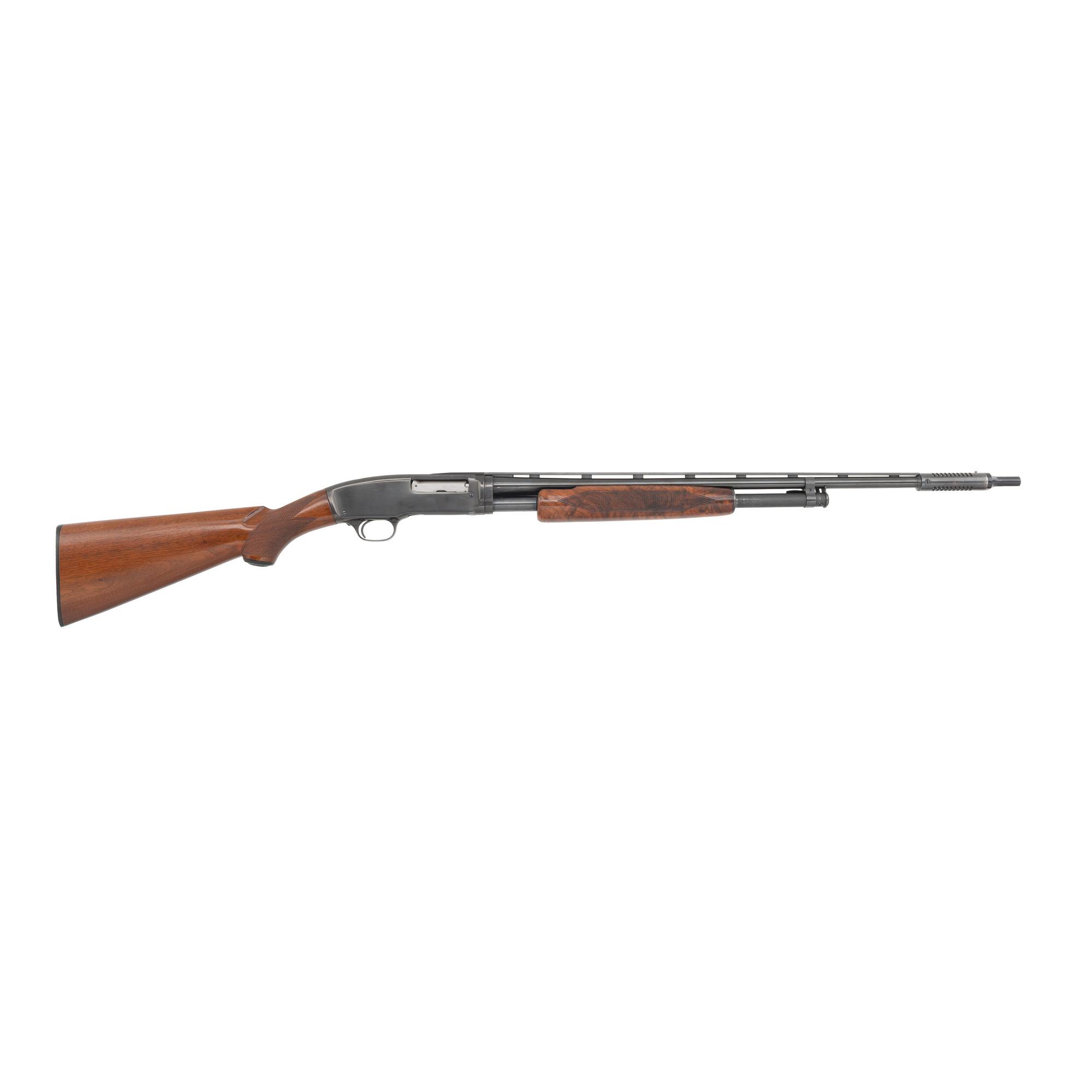 **Winchester Model 42 with Simmons Rib, Deluxe Wood, and Cutts Compensator