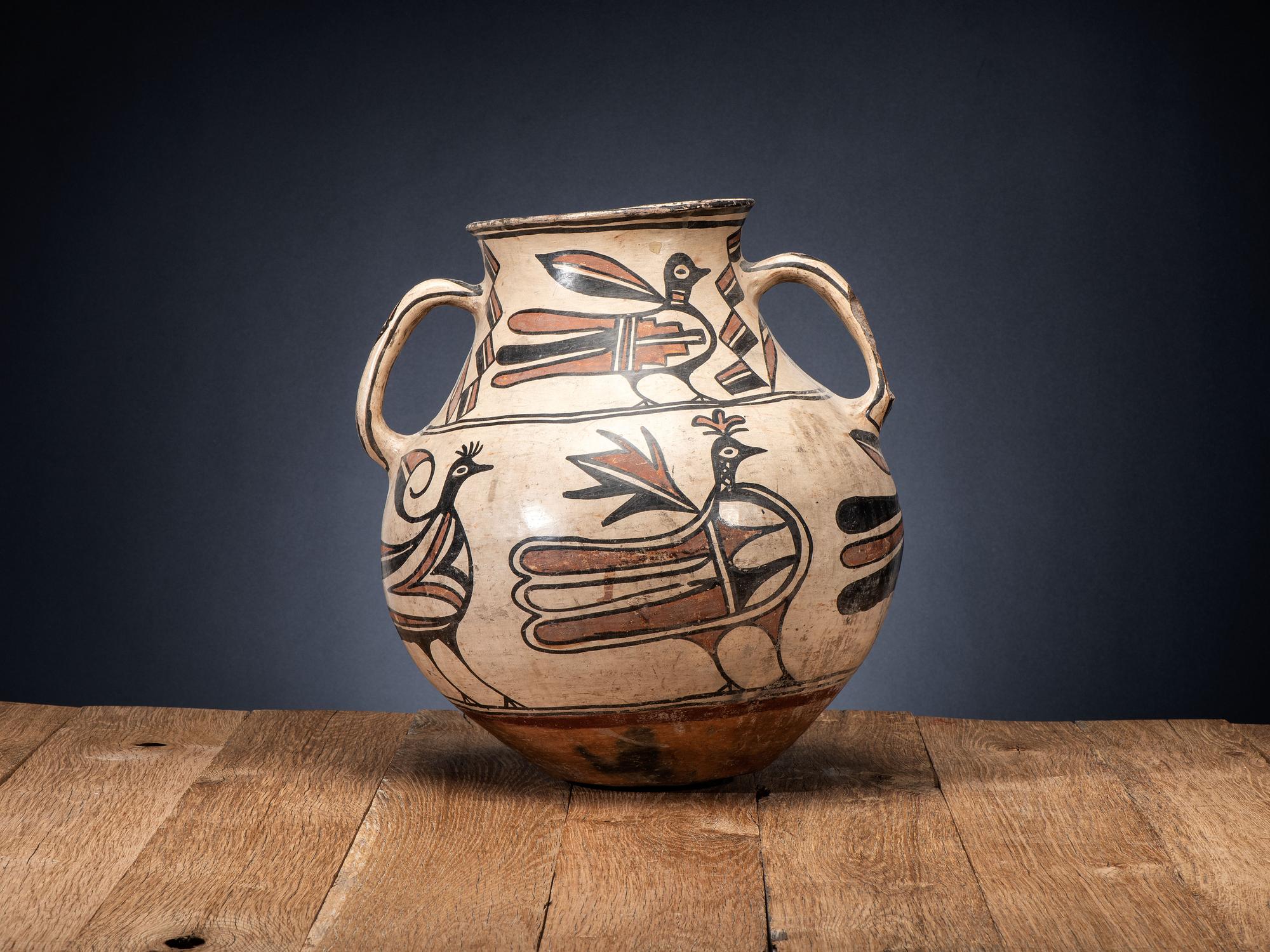 San Ildefonso Polychrome Pottery Jar
