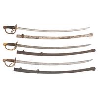 Lot of 3 US Swords Including : M1860 Light Cavalry and M1840
