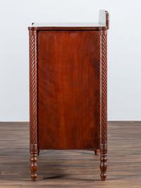 A Federal Bird's-Eye Maple and Mahogany Chest of Drawers