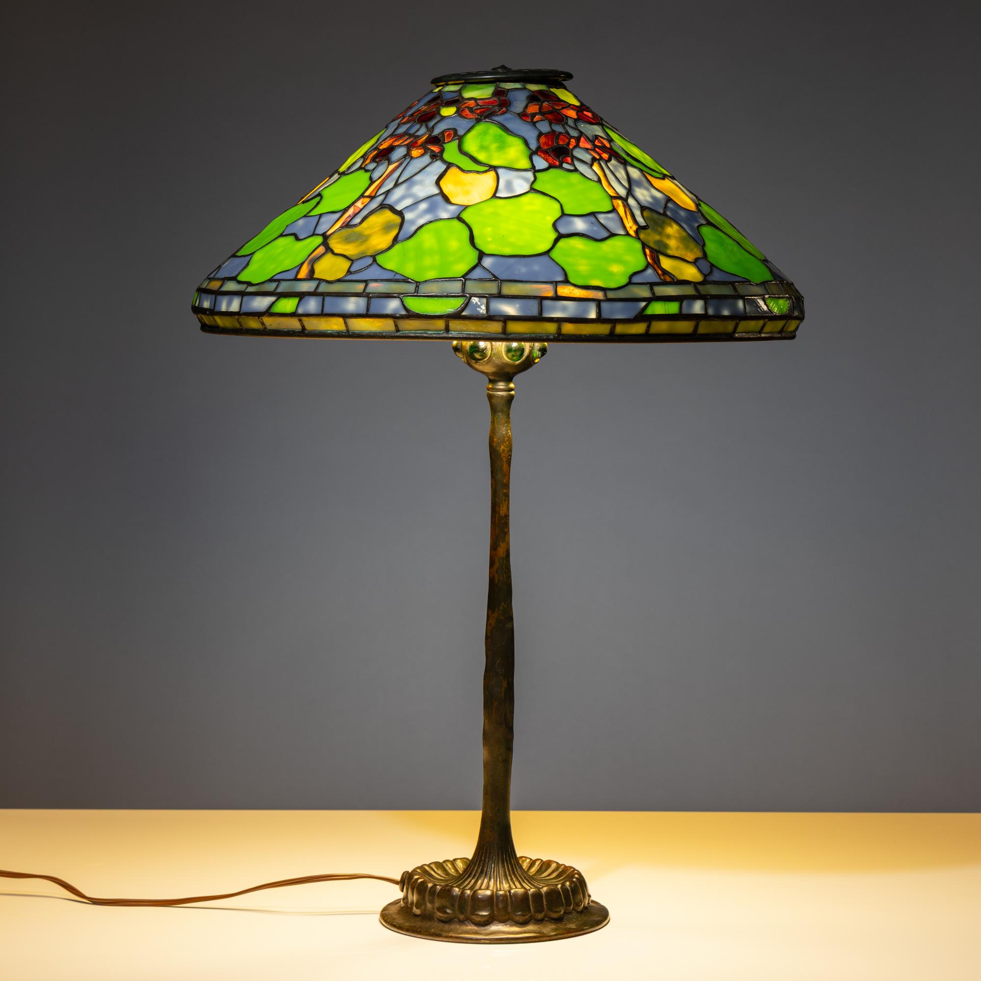 Table lamp with Geranium shade