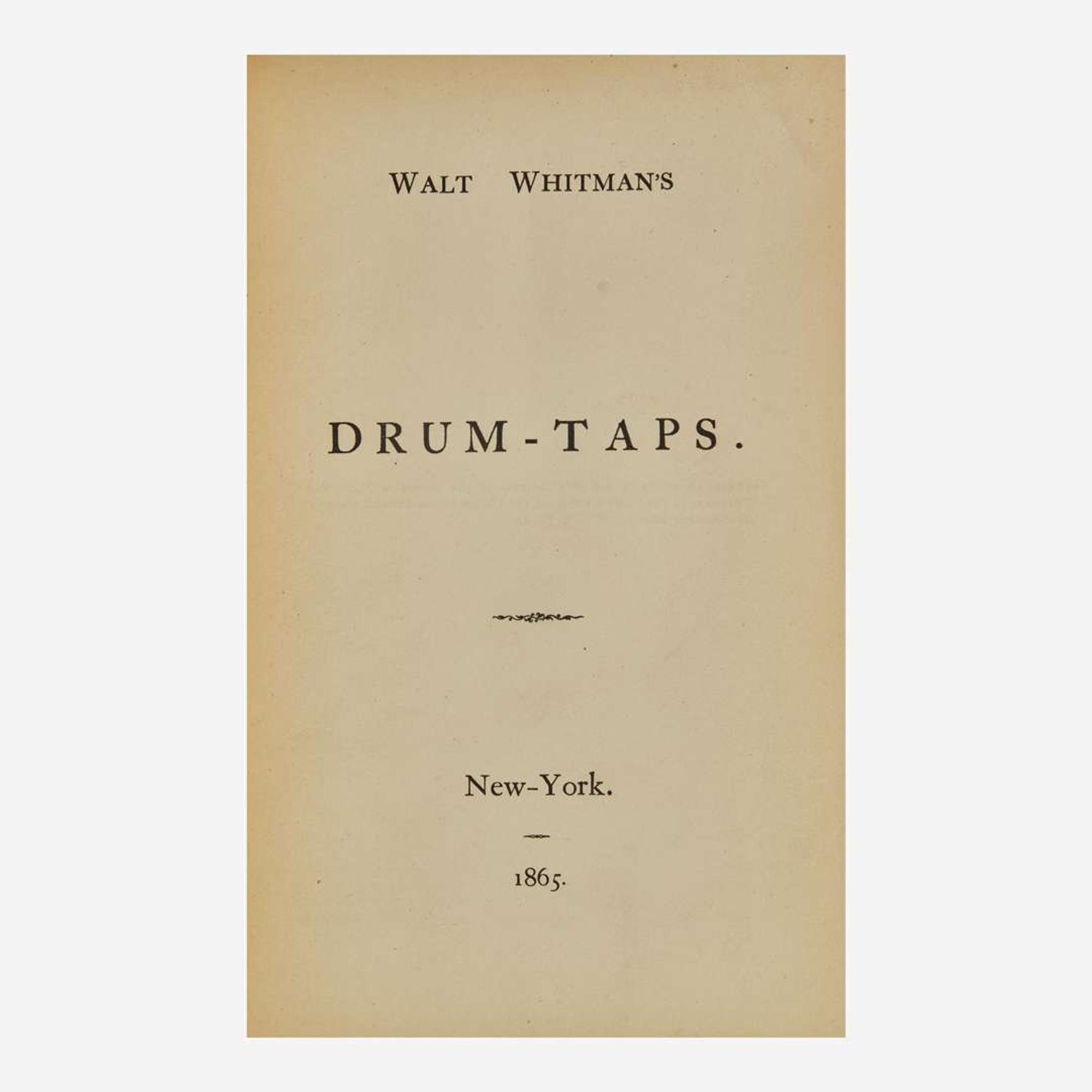 [Literature] Whitman, Walt Drum-Taps, with Sequel to Drum-Taps