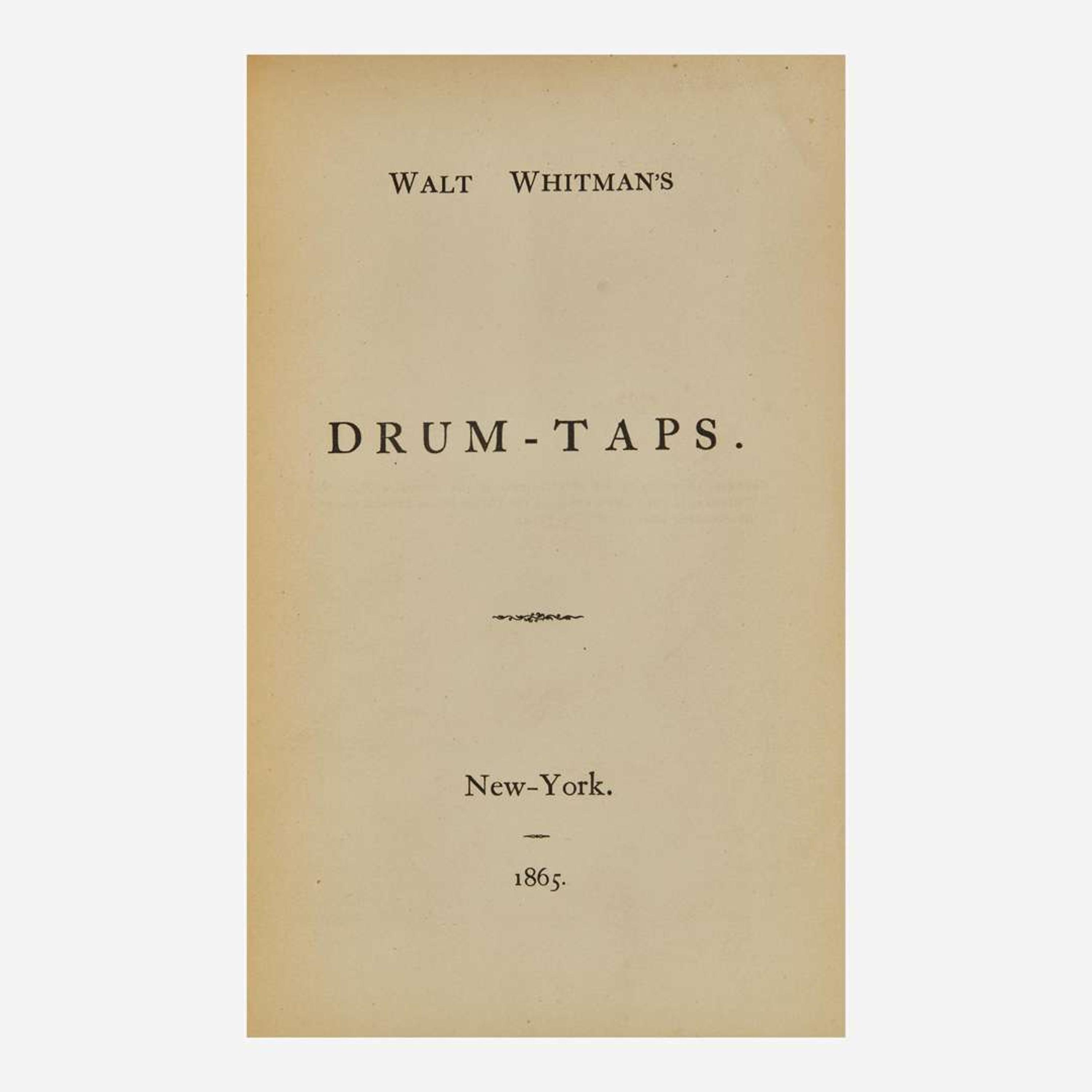 [Literature] Whitman, Walt Drum-Taps, with Sequel to Drum-Taps