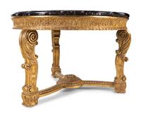 A George II Style Giltwood Marble-Top Center Table