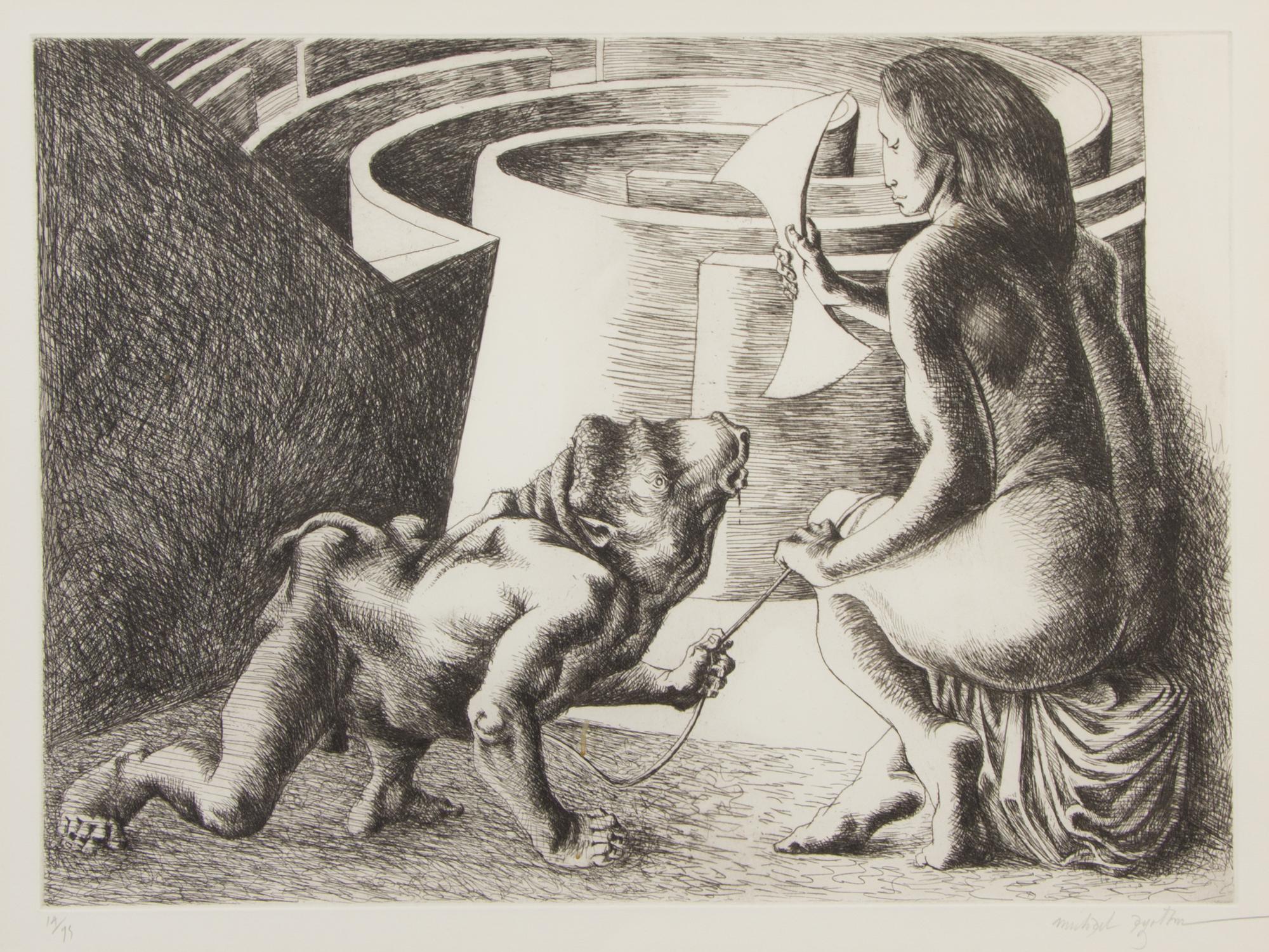 Michael Ayrton, (British, 1921-1975), As Calf, 1971 (plate 3 from Minotaur Suite)