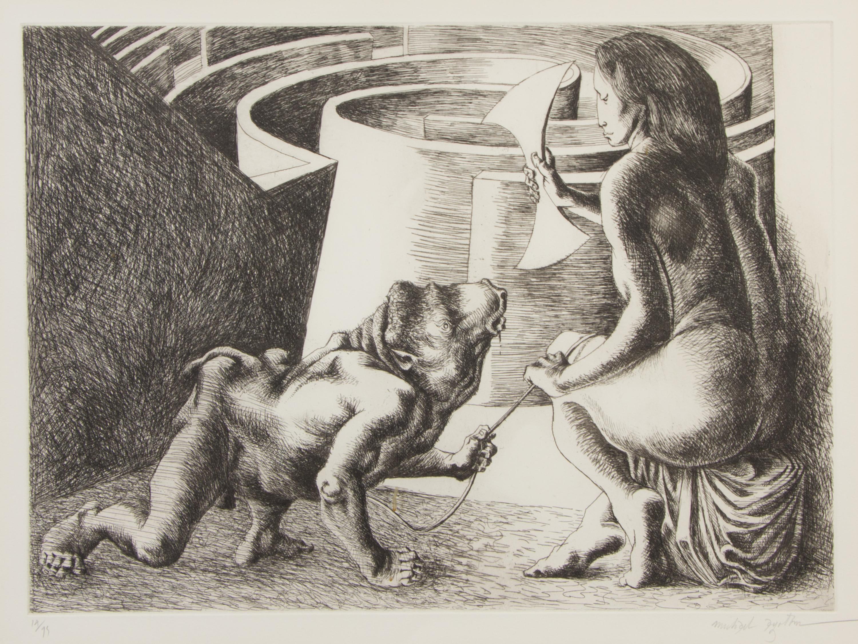 Michael Ayrton, (British, 1921-1975), As Calf, 1971 (plate 3 from Minotaur Suite)