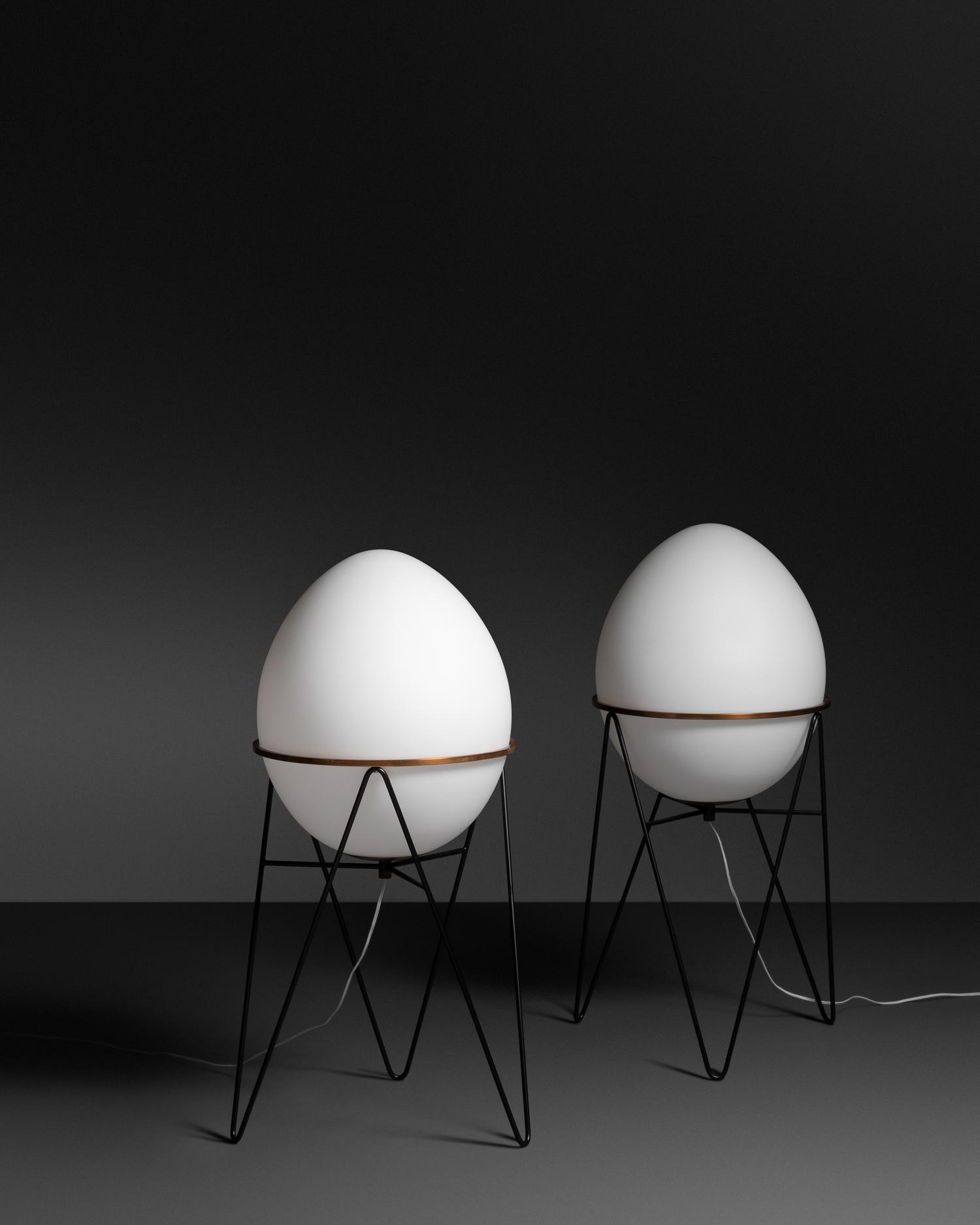 Pair of Uovo Floor Lamps