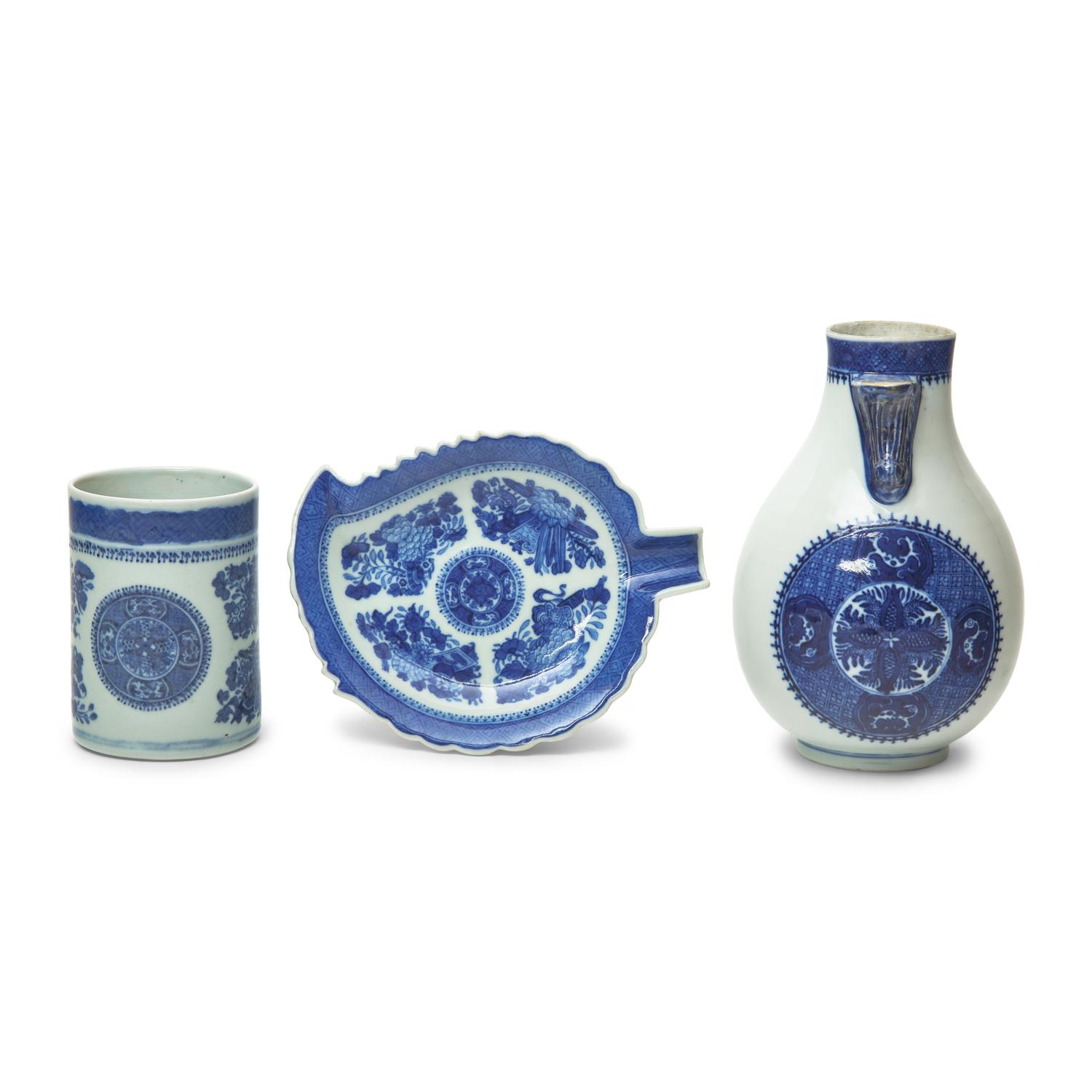 Three Chinese Export Porcelain Fitzhugh Tablewares