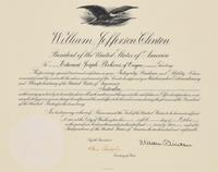 [POLITICS]. [PERKINS, Edward Joseph (1928-2020)]. A group of 9 appointments by Presidents Reagan, Bush, Clinton, and Bush to Perkins, presumably with secretarial or facsimile signatures, including: