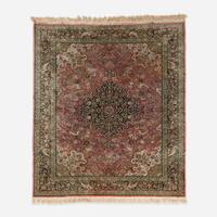 A Chinese Qum Design Silk Carpet 20th century