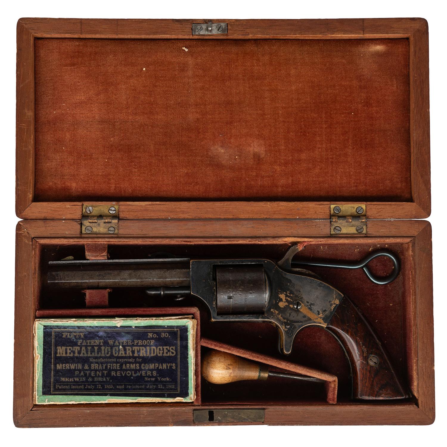 Cased Plant .30 Cup Primed Front Loading Pocket Revolver with Accessories