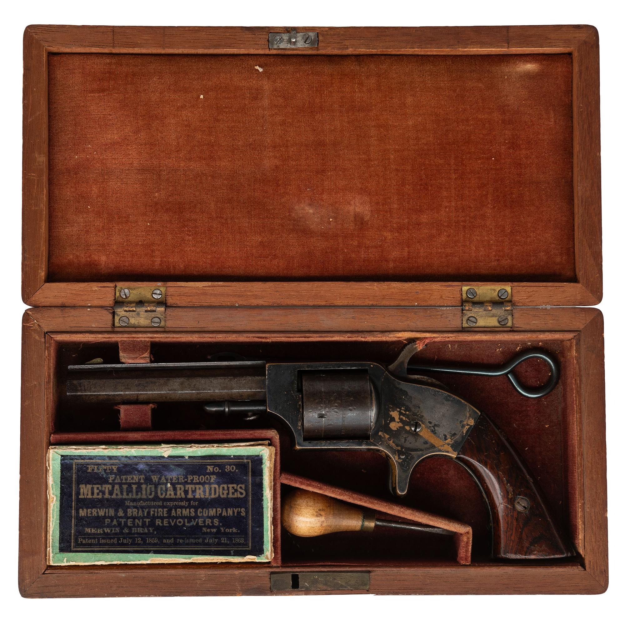 Cased Plant .30 Cup Primed Front Loading Pocket Revolver with Accessories