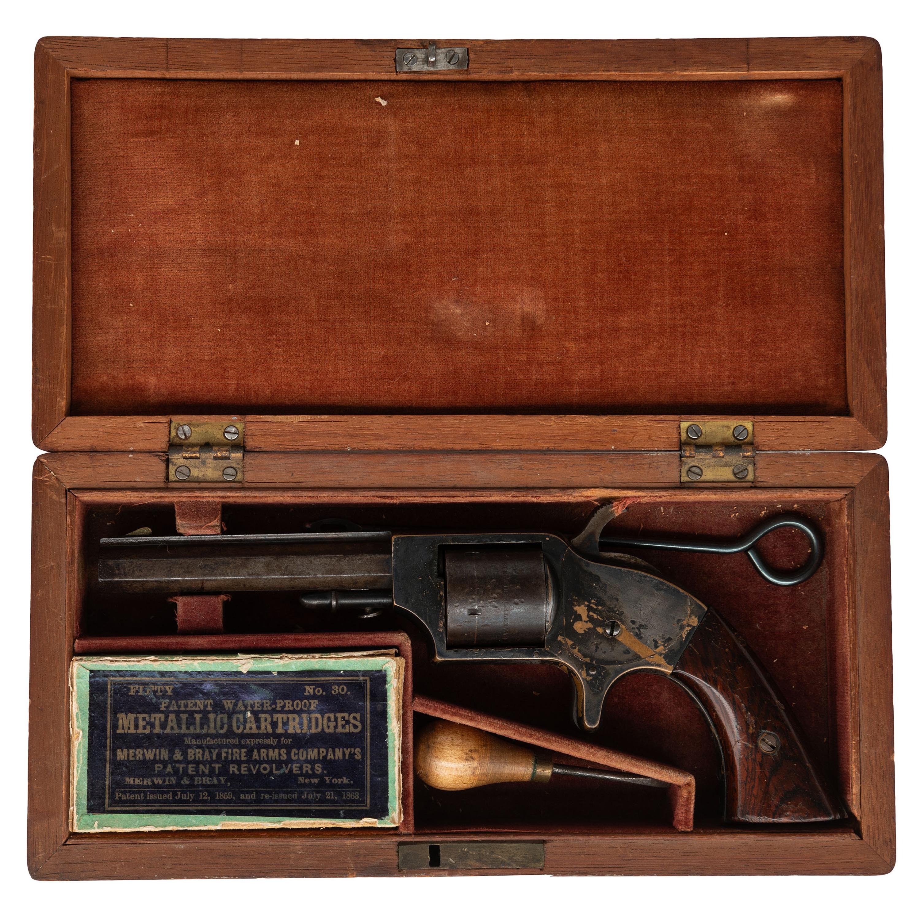 Cased Plant .30 Cup Primed Front Loading Pocket Revolver with Accessories
