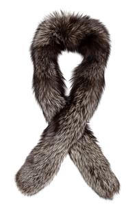 A Silver Fox Fur Scarf, 60" L x 6" W.