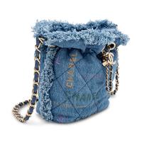 Chanel, Quilted Denim Mood Mini Bucket Bag