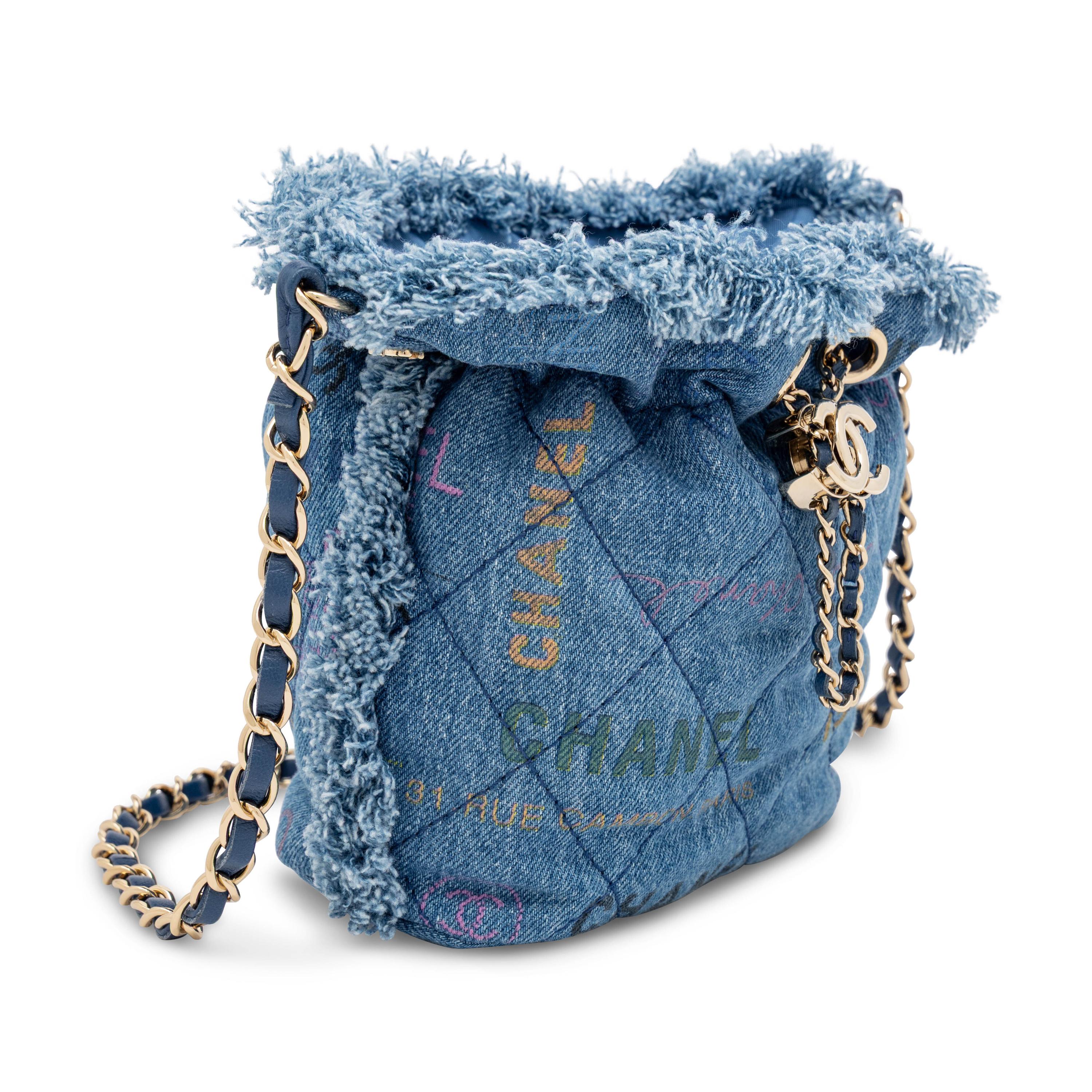 Chanel, Quilted Denim Mood Mini Bucket Bag