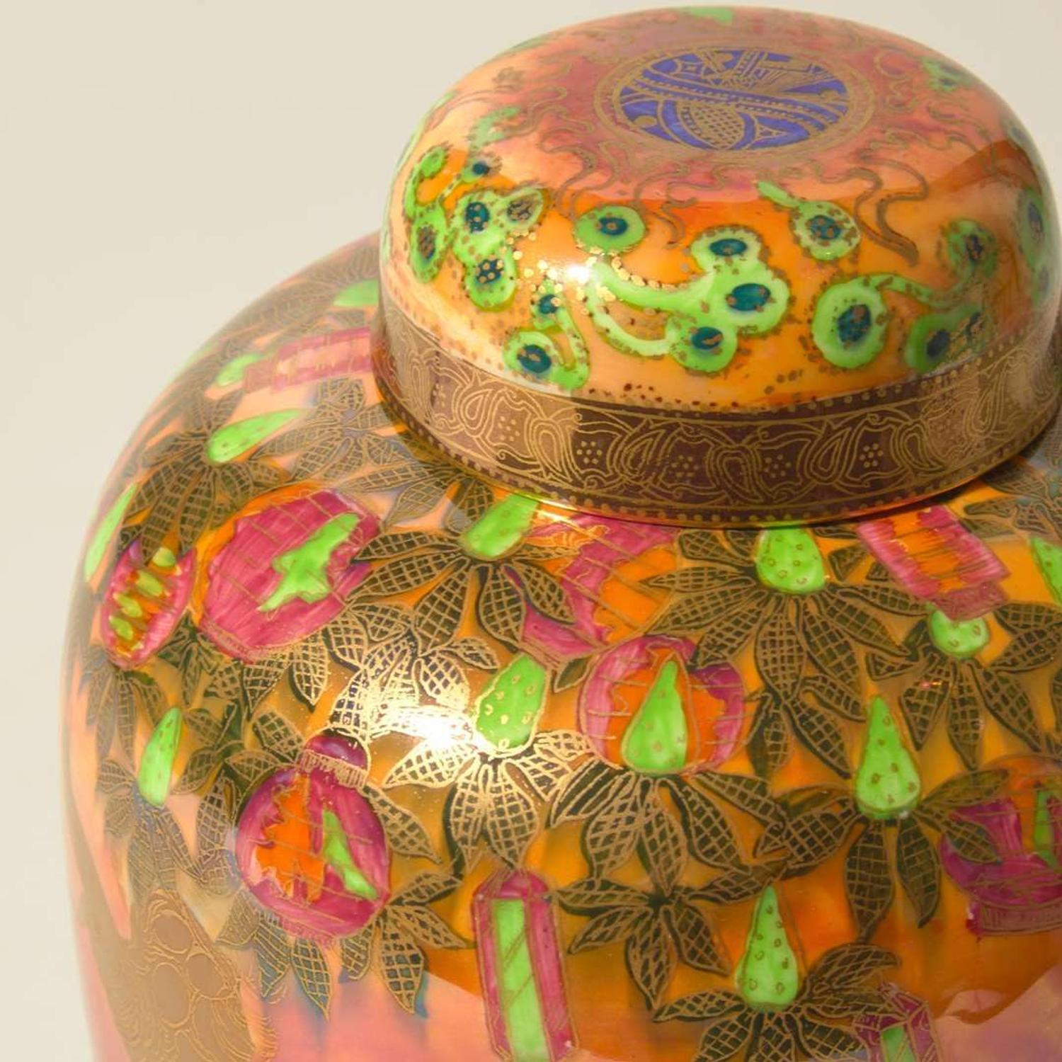 A Wedgwood Tall Fairyland Lustre Covered Vase UK, 1920s