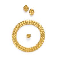 HENRY DUNAY, YELLOW GOLD SET