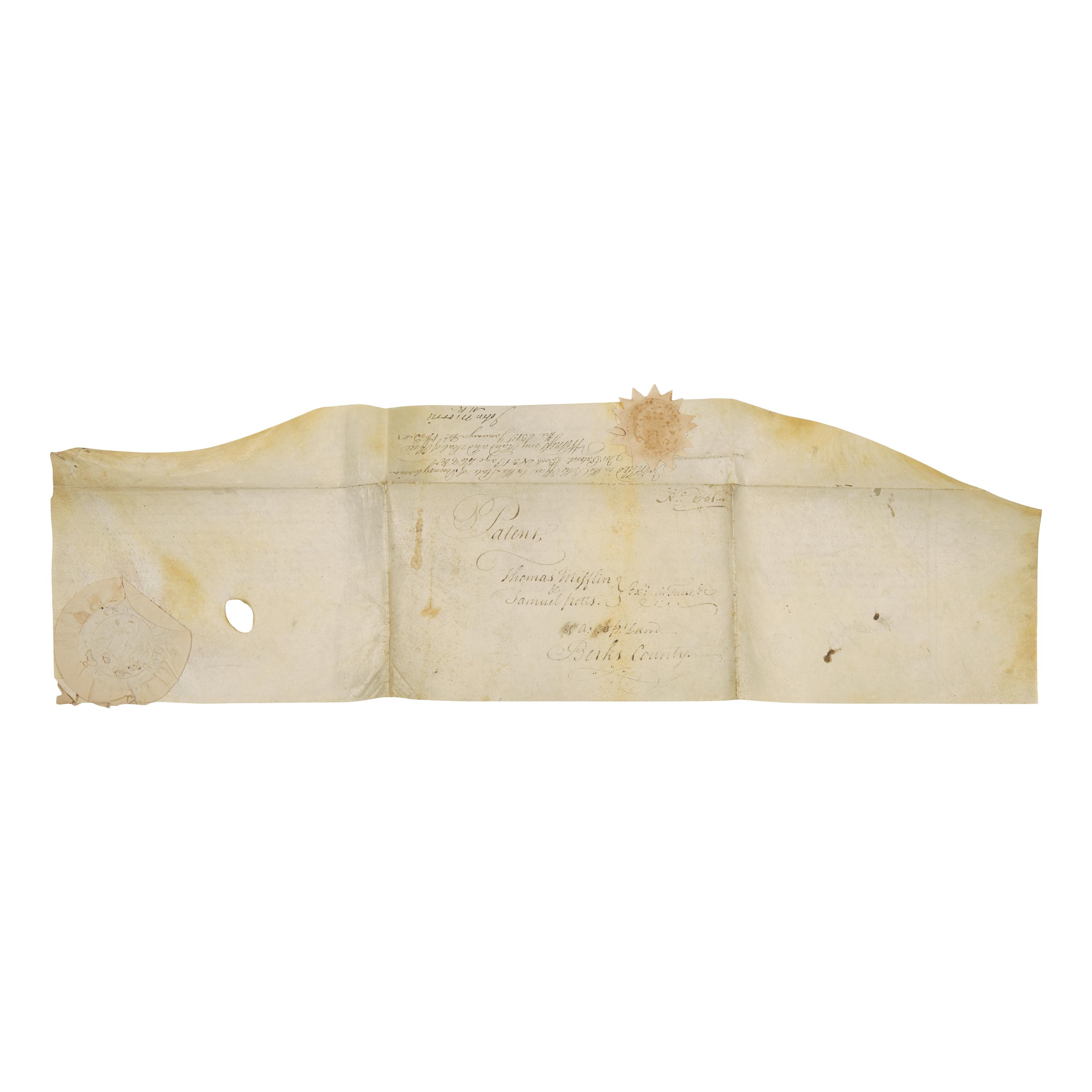 [Americana] Dickinson, John. Manuscript document, signed