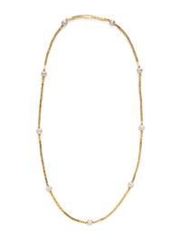 BICOLOR GOLD LONG CHAIN NECKLACE