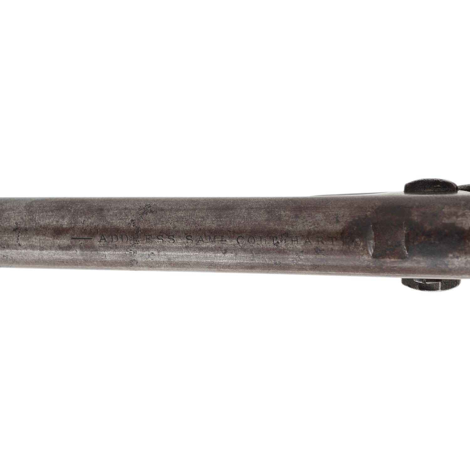 Gettysburg Used and Published Colt Model 1862 Police Revolver Inscribed to A.W. Tebbets by the Boston Printers