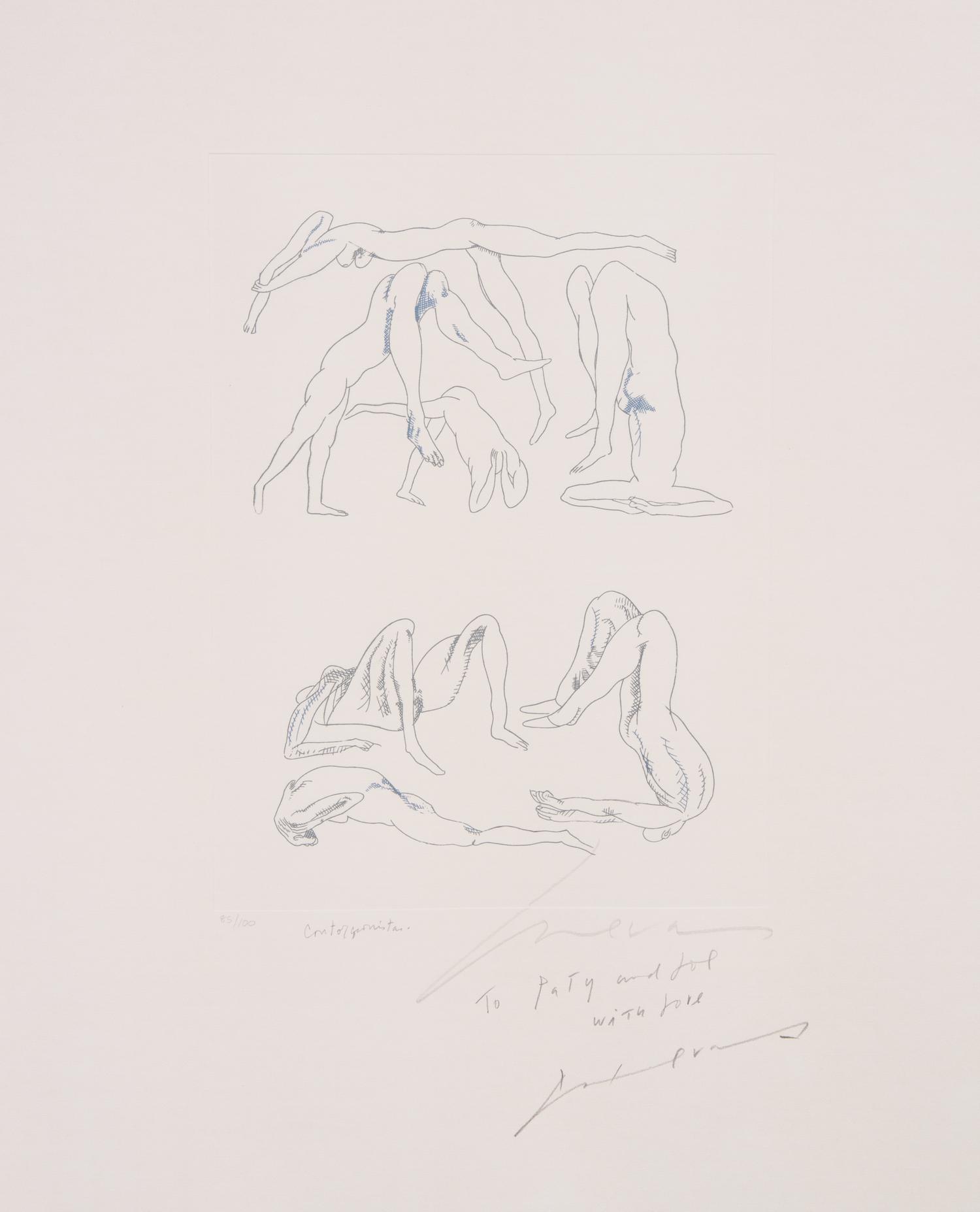 Jose Luis Cuevas, (Mexican, b. 1933), Cirqueros and Contorsionistas (two works)