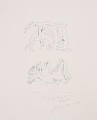 Jose Luis Cuevas, (Mexican, b. 1933), Cirqueros and Contorsionistas (two works)
