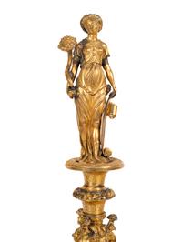 An Elkington & Co. Victorian Gilt Bronze and Champlevé Wine Cooler On Stand
