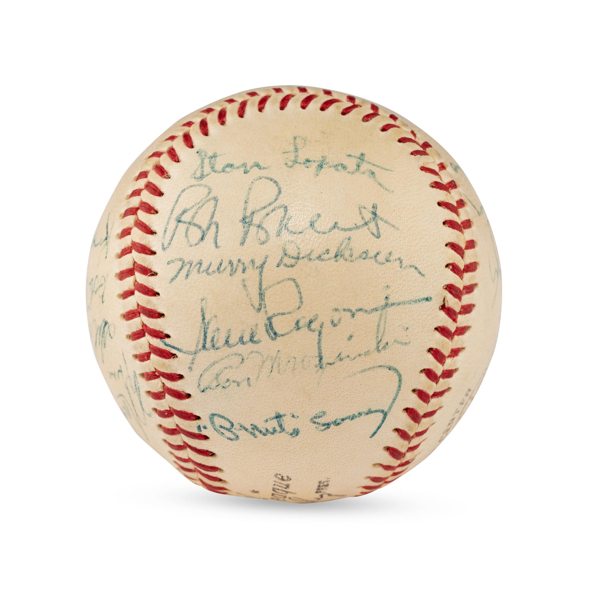 A 1955 Philadelphia Phillies Team Signed Autograph Baseball
