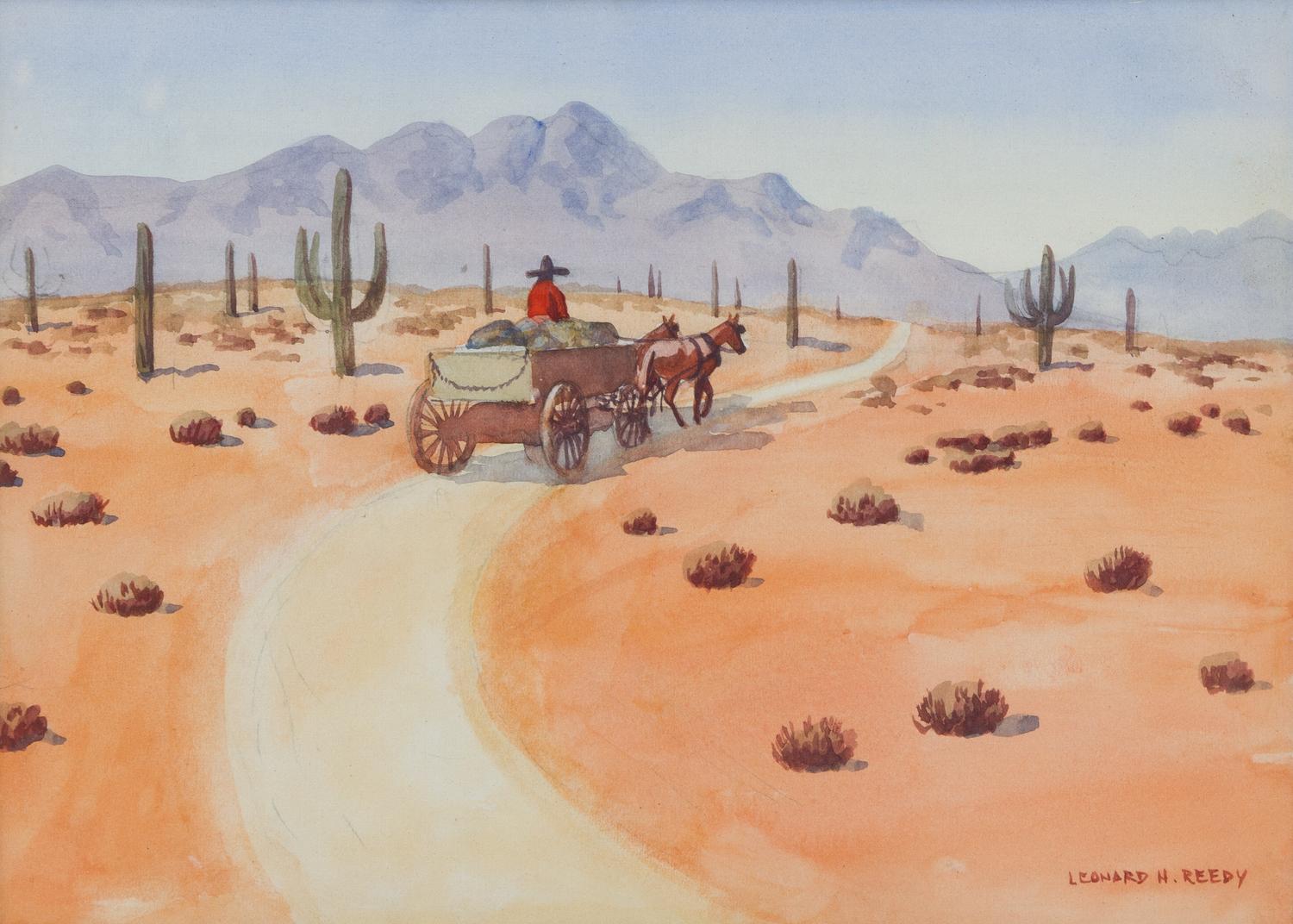 Leonard Reedy, (American, b. 1899-1956), Buckboards