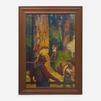 Oliver Kemp (American, 1887-1934) Lumberjacks