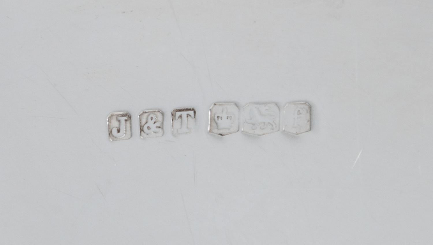A Pair of George V Silver Covered Entrees, Jenkins & Timm, Sheffield, 1923, each of shaped rectangular form with raised edges and handl