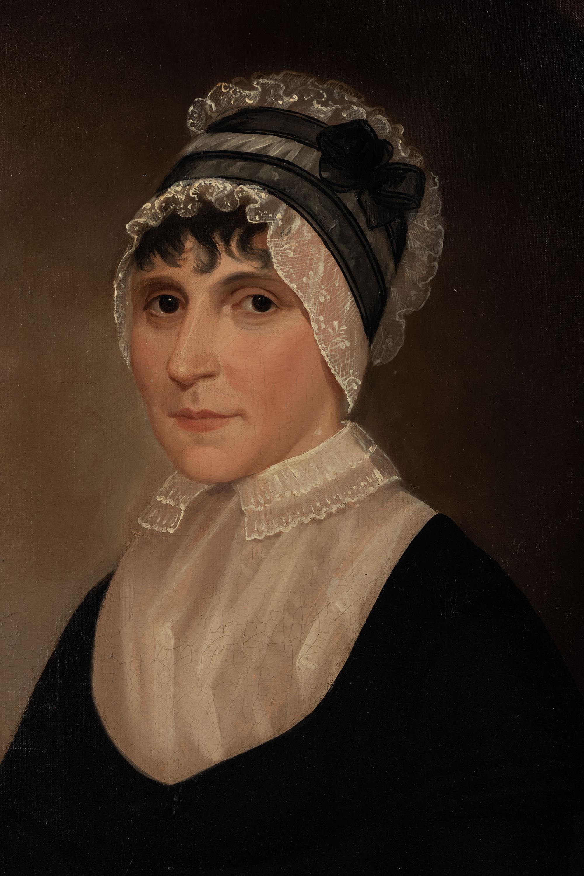 Ezra Ames (1768-1836), A Portrait of a Lady with White Bonnet