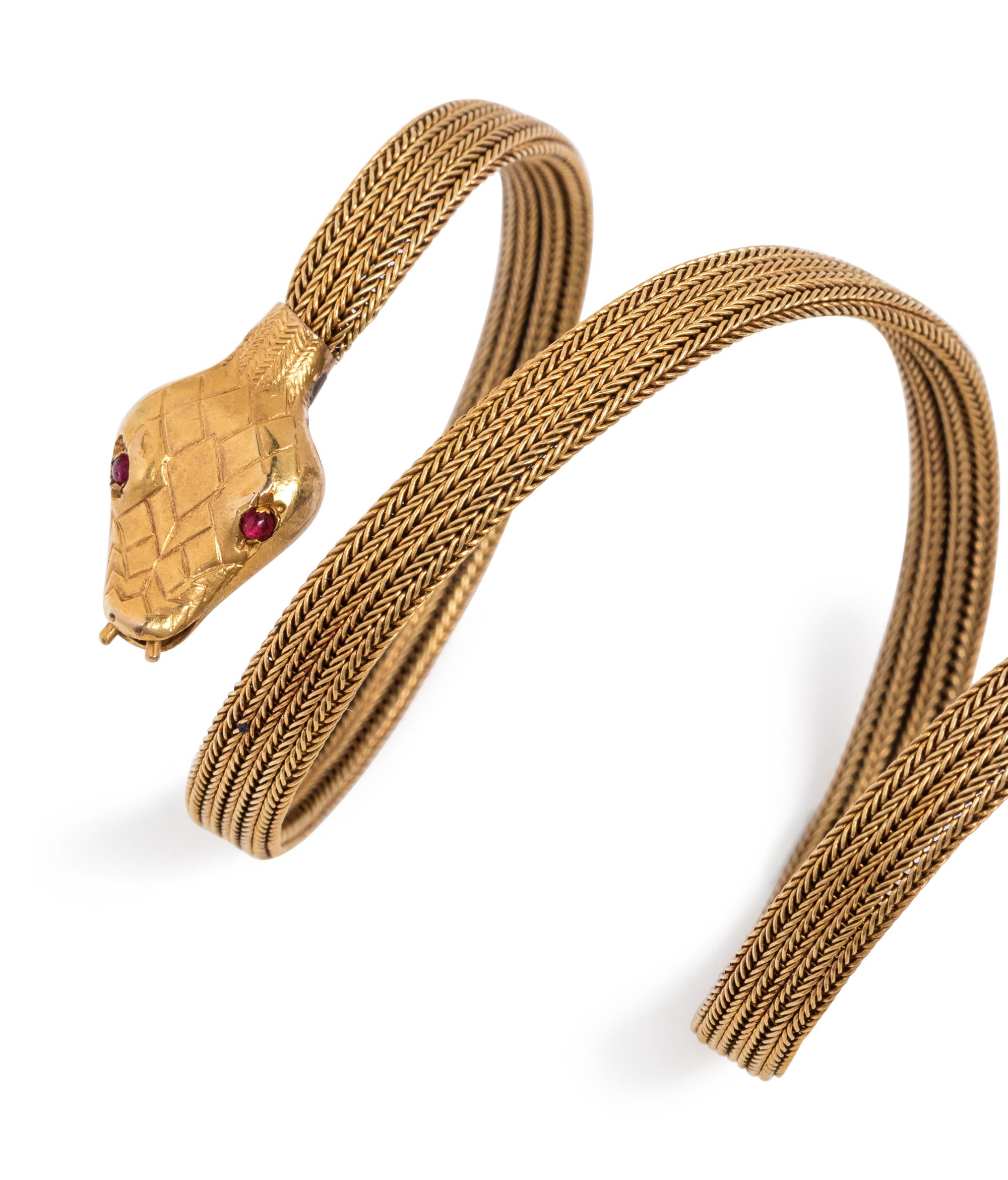 YELLOW GOLD SNAKE BRACELET