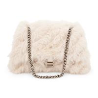 BALENCIAGA, FAUX FUR CRUSH BAG