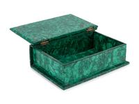 An Empire Style Gilt Metal Mounted Malachite Book-Form Table Casket