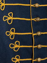 [CIVIL WAR]. Union cavalryman's shell jacket identified to bugler Private William Bopp, Co. E, 2nd Missouri State Militia Cavalry.