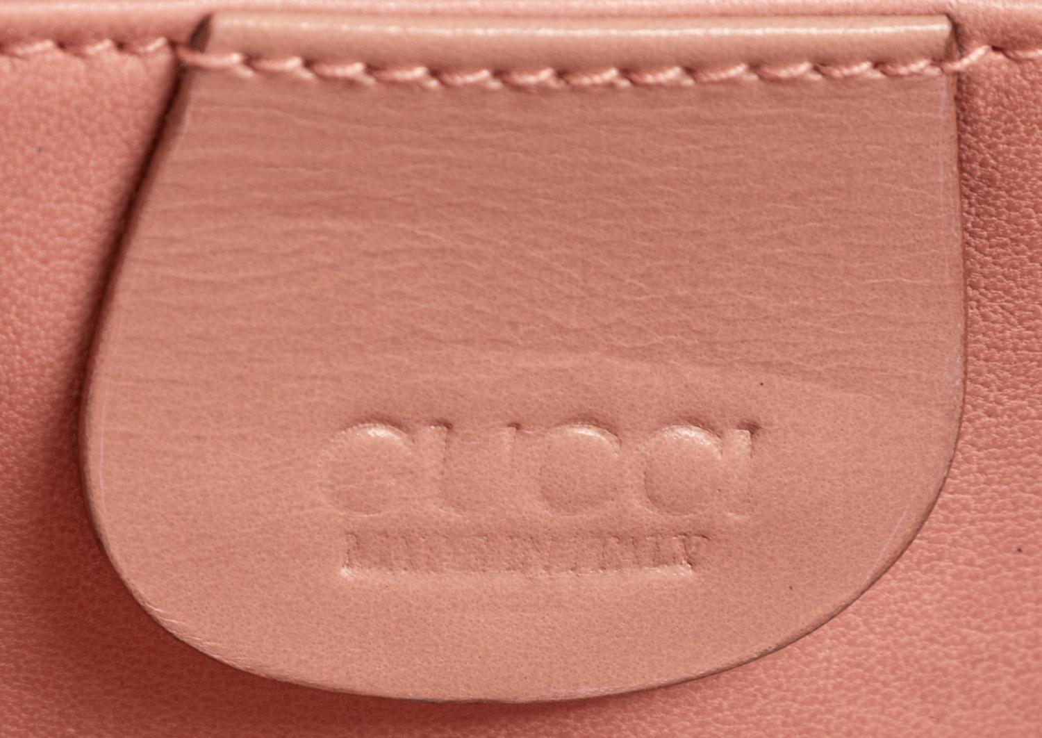 Gucci Pink Lizard Front Lock Handbag