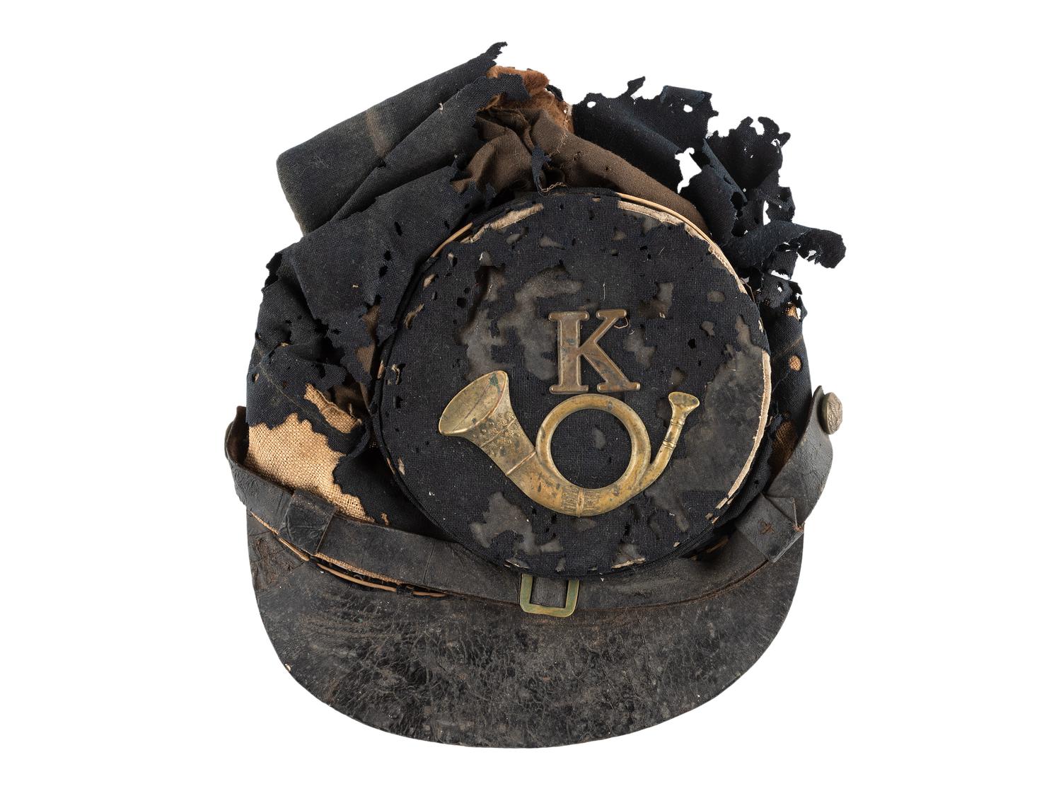 [CIVIL WAR]. Knapsack with contents carried by Private Charles L. Taylor, Company K, 16th Connecticut Volunteer Infantry.