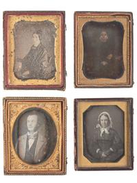 [EARLY PHOTOGRAPHY]. 30 quarter plate daguerreotype portraits of men and women of varying ages.
