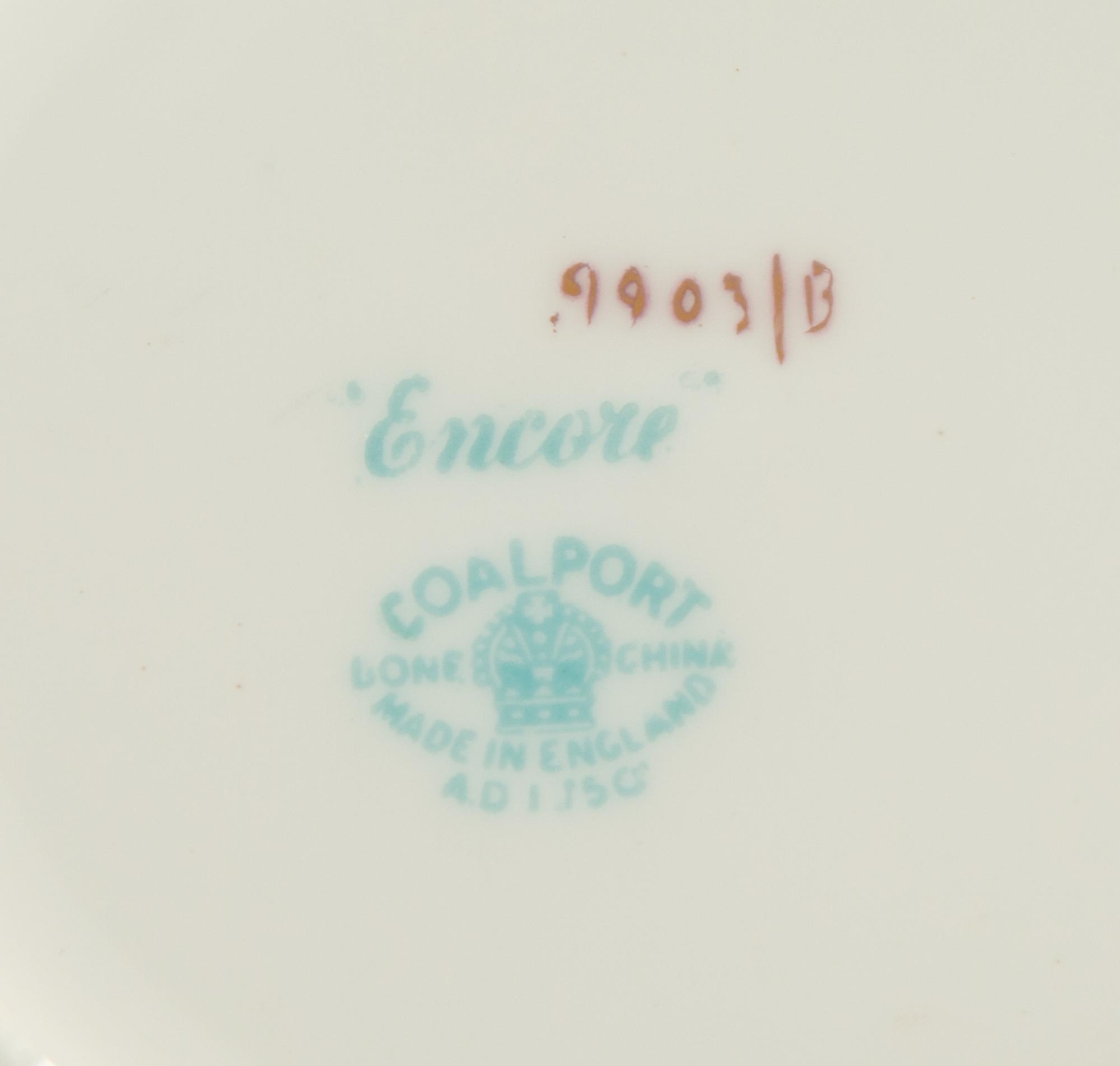 A Coalport Porcelain Encore Dinner Service