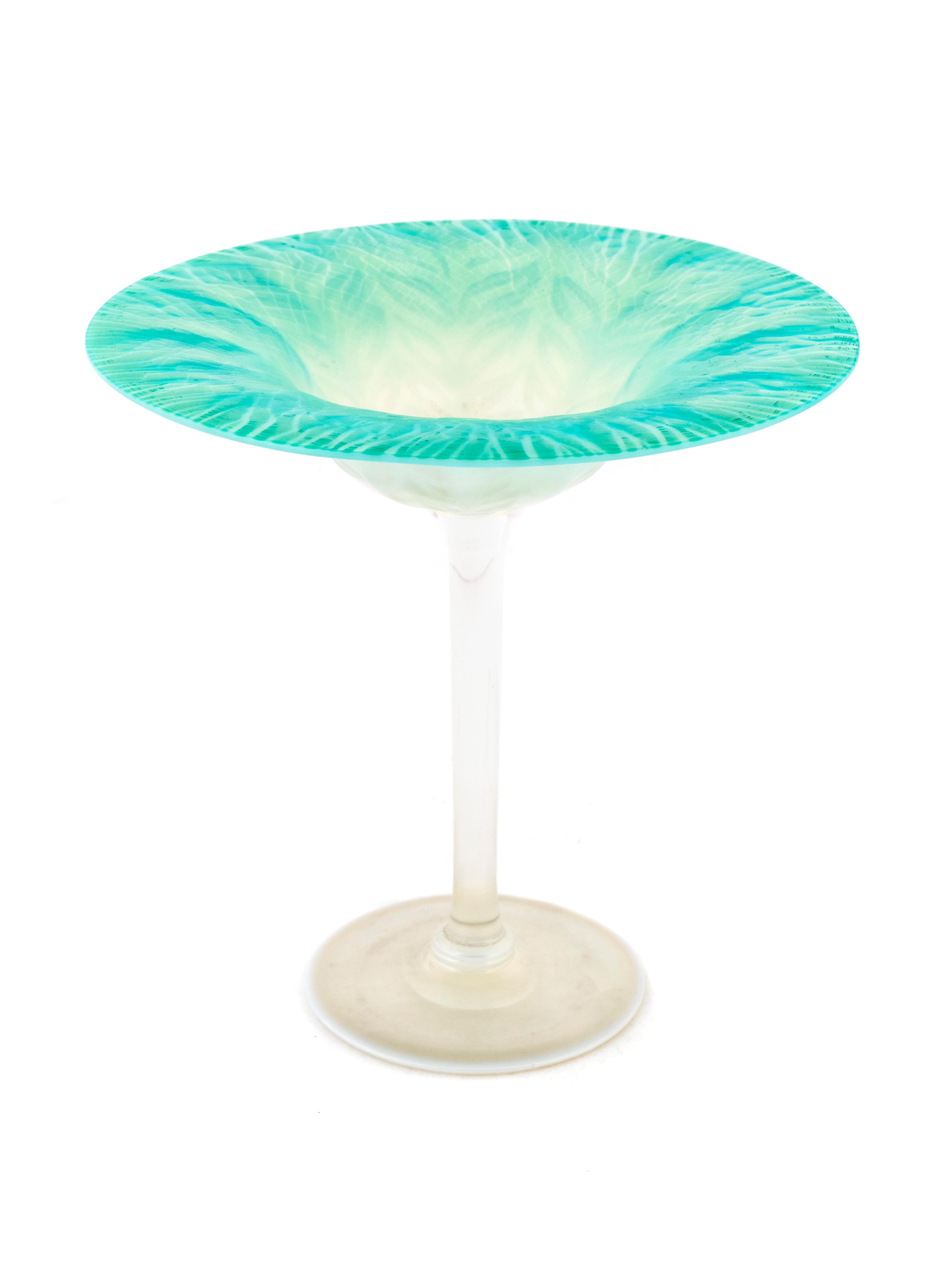 A Tiffany Favrile Glass Compote — EARLY 20TH CENTURY