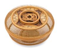 A Woven Basket and Cover