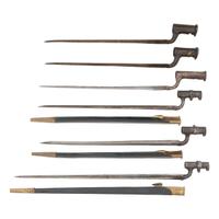 Lot of Six Nepali Marked Socket Bayonets