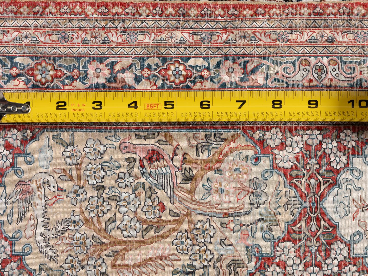 A Persian Silk Pictorial Rug