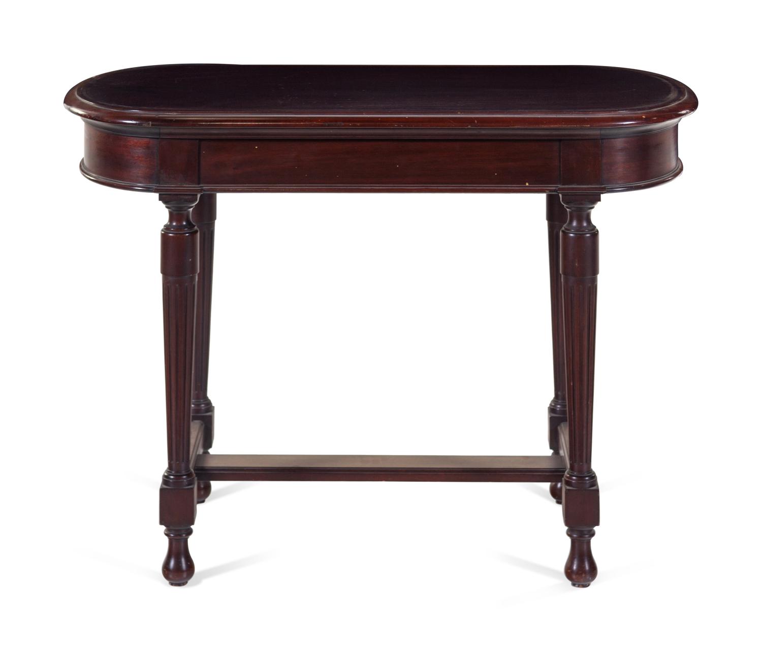 A Louis XVI Style Carved Mahogany Side Table — 20TH CENTURY