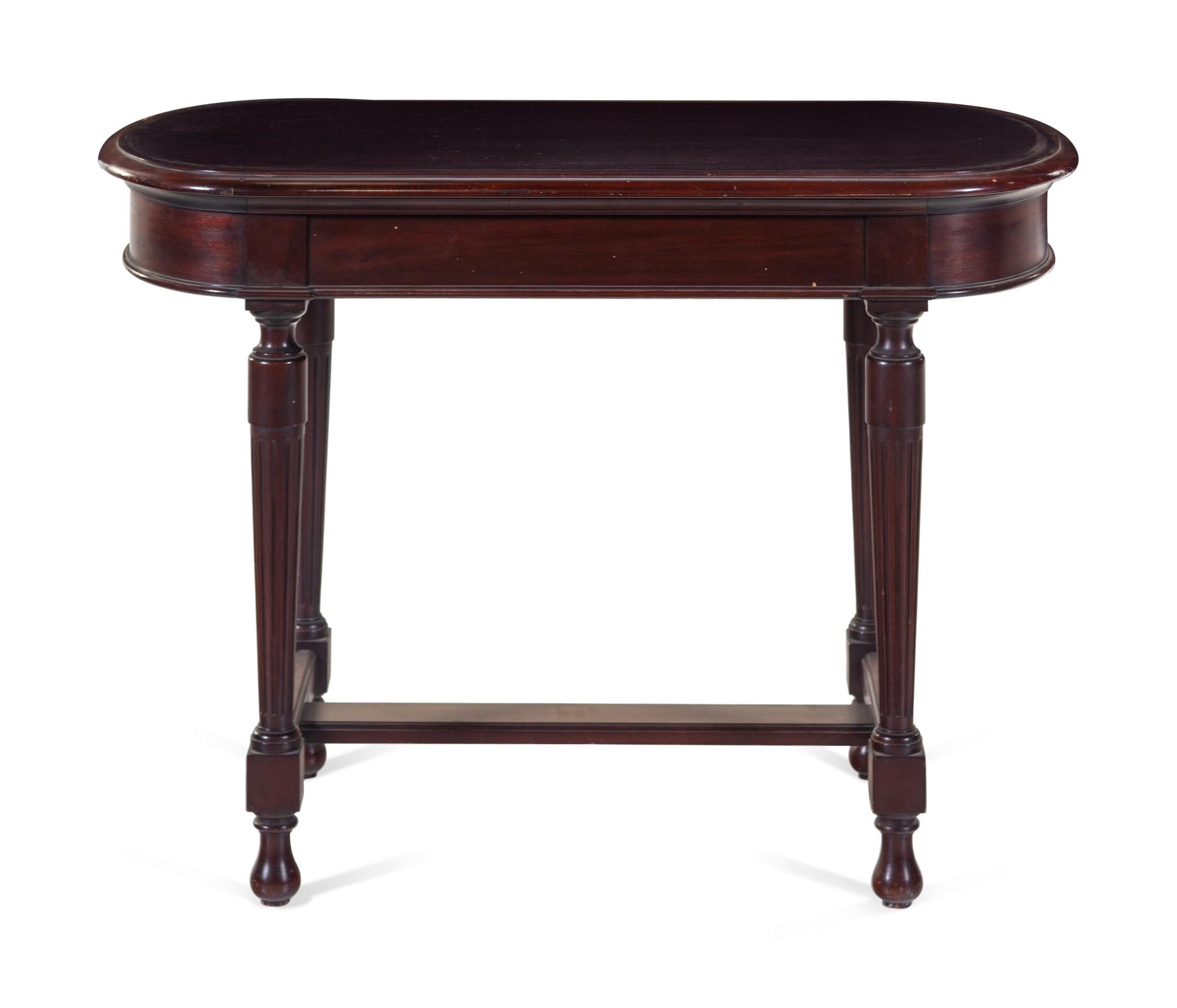 A Louis XVI Style Carved Mahogany Side Table — 20TH CENTURY