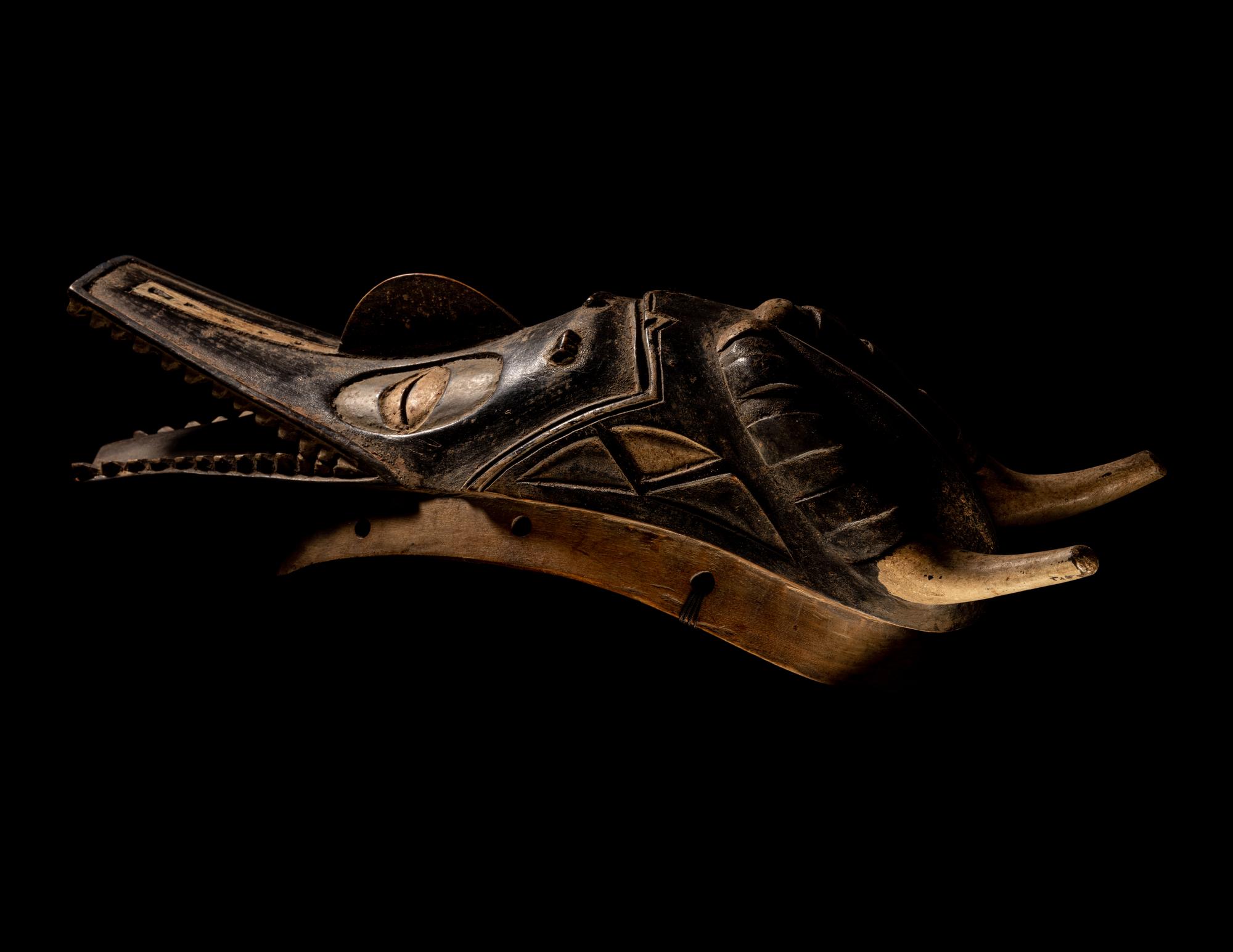 Two Senufo Wood Helmet Masks (Kponyugo)
