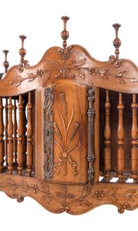 A French Provincial Walnut Panettiere and Dough Box on Stand