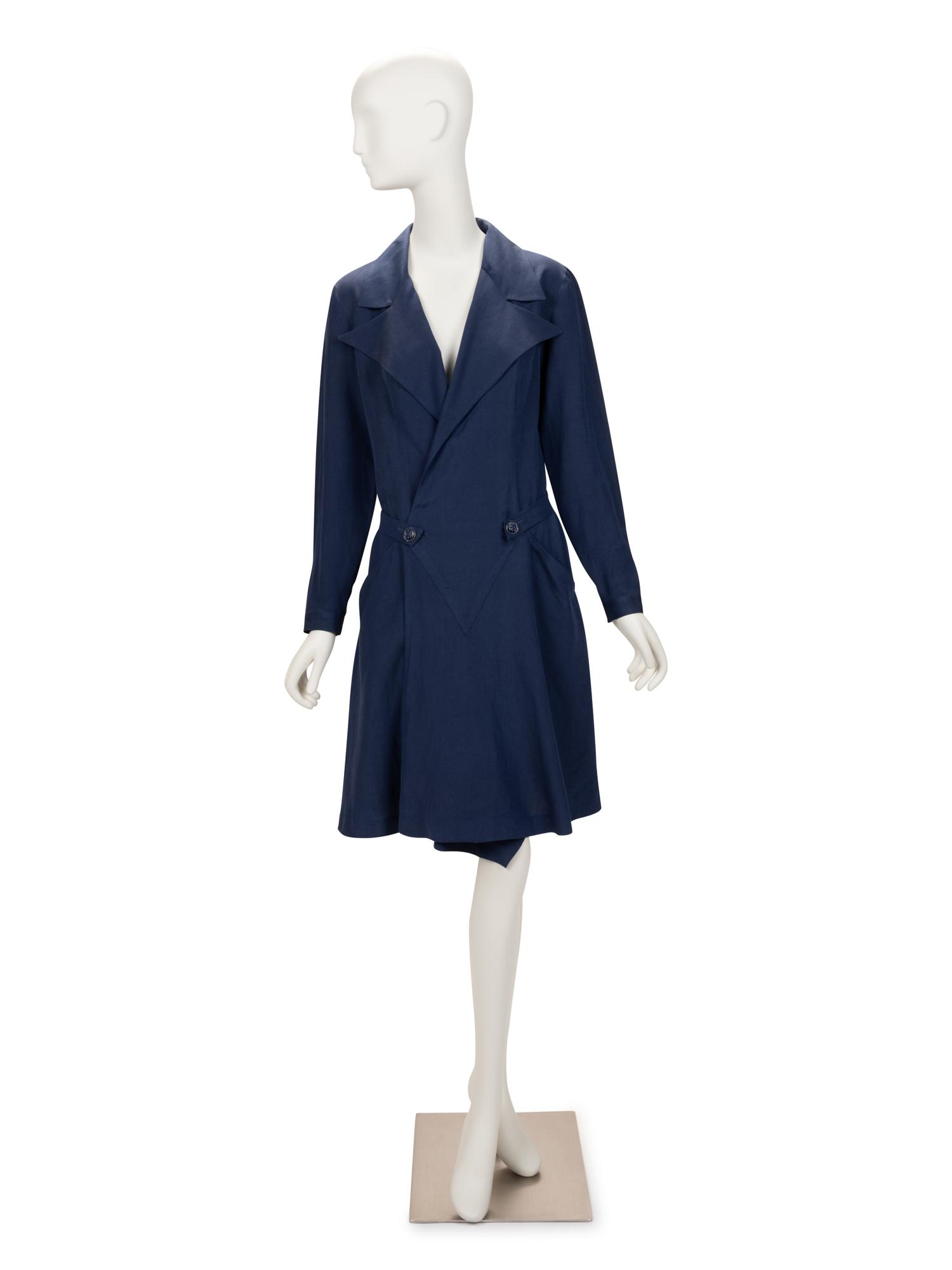 Chanel Blue Silk Dress, 1990s